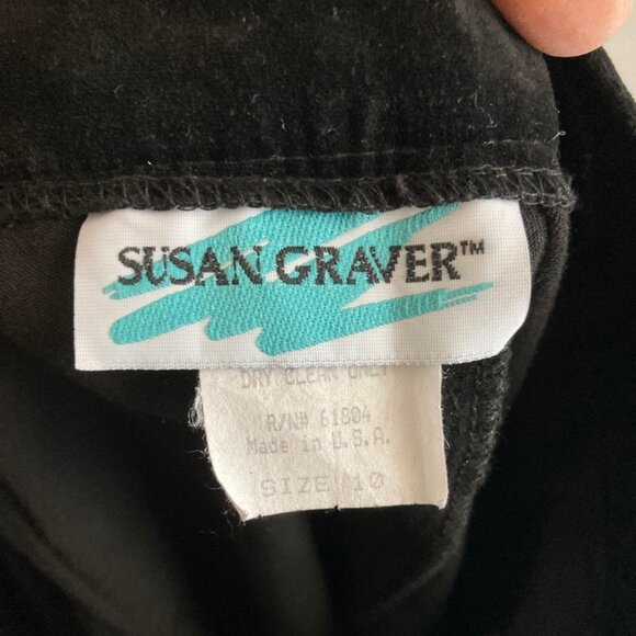 Parisian Evelyn Mandel Peplum Jacket with Velvet Collar & Velveteen Skirt Sz 6 - Picture 13 of 16